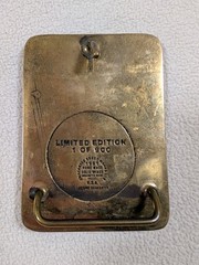 Vintage Rocky Mountain Brake Supply 1989 10th Anniv Belt Buckle Anacortes Brass