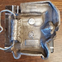 VINTAGE SEMI TRUCK DESIGN SILVER TONE BELT BUCKLE – DATED 1978 HEAVY B-38 USA