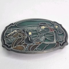 Vintage Arroyo Grande Belt Buckle Mens One Size Cowboy Horse Western Multicolor