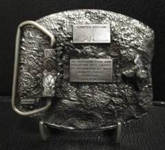 Coors Beer National Western Stock Show Belt Buckle 1990 Draft Horse Pull Show LE