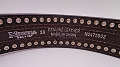 NOCONA BELT + BUCKLE – NORTH CAROLINA – FIRST IN WINGS – Made In USA – Size 38