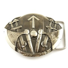 Tiwaz german silver belt buckle Old Norse Scandinavian Celtic Viking Pagan runic