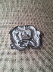 Green Enamel Chinese Dragon Belt Buckle 3D Fantasy Mythical Novelty