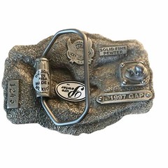 Great American Product Gap 1997 Pure Pewter Bald Eagle Belt Buckle Vintage
