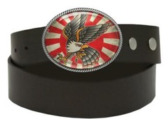 Vintage Eagle Belt Buckle – Traditional Tattoo Flash Handmade Accessory – 736