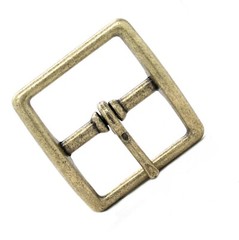 Square Strap Buckle Antique Brass 1&Prime; 20001-09 Made in USA