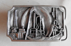 The Oil Industry Moves the World Siskiyou Pewter Belt Buckle Fits 1.75&Prime; Belt