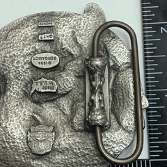 Bergamot 1994 Toon Time Cat Belt Buckle Pewter Made in USA G 77
