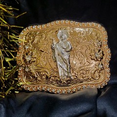 Saint jude San Judas Western belt Buckle Rose Gold Silver Heavy Zinc Alloy