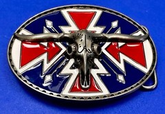 Longhorn Steer Bull Skull Southwestern Native American Vibe Belt Buckle