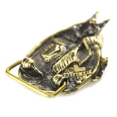 Belt buckle Pike, Angler gift trophy fish norther pike solid brass belt buckle