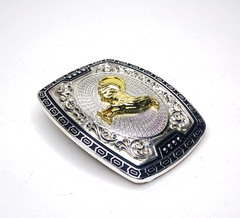 Rooster Western Cowboy Belt Buckle Hebilla Vaquero Rodeo Gallo Del Cielo, Silver
