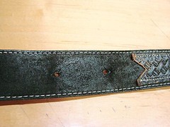 Nocona Leather Belt and 3D Flying Eagle Siskiyou Buckle Size 40 Vintage 1982 USA