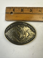Vintage NRA Whittington Center Belt Buckle Where Frontier Spirit Lives
