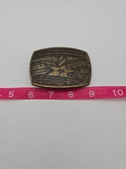 AMERICAN VETERANS 2007 DISABLED FOR LIFE MEMORIAL BRASS BELT BUCKLE #0369