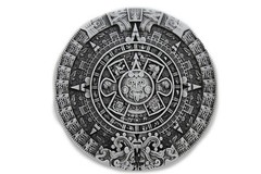 Men Women Belt Buckle Silver Metal Western Fashion Aztec Calendar Mayan Sunstone