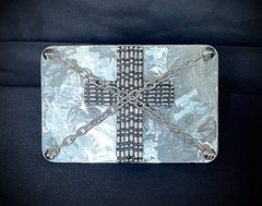 “Marked by the Cross” Belt Buckle Gothic Industrial Cross OOAK Darren McNeese