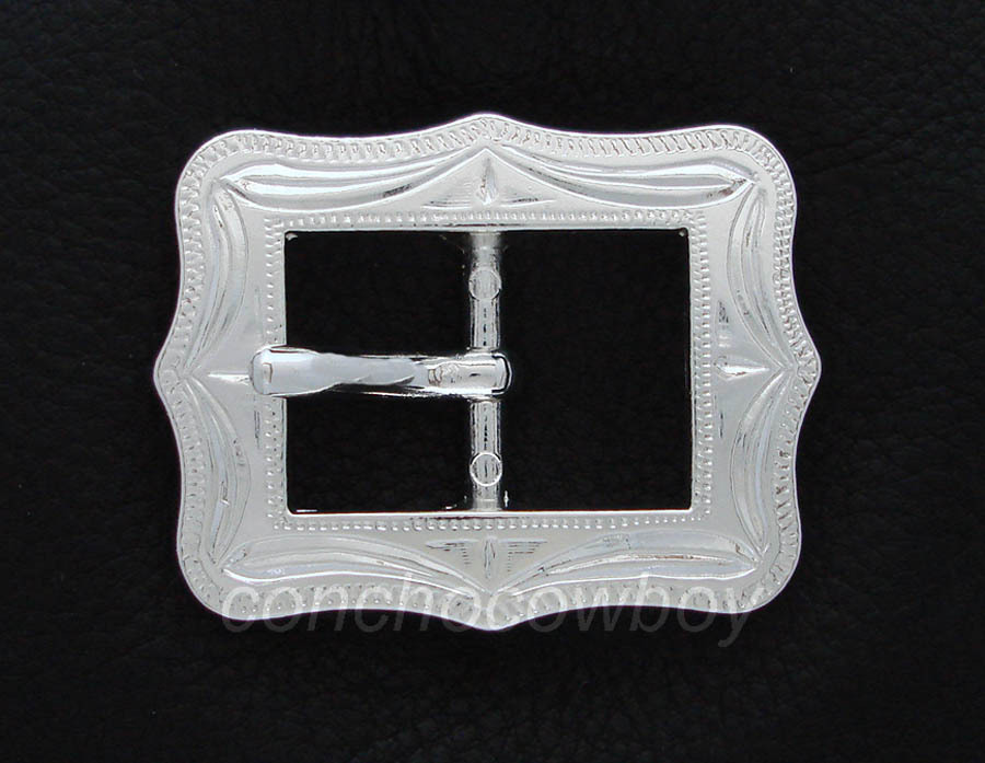 WESTERN HEADSTALL BRIDLE SADDLE BRIGHT SILVER CART BUCKLE 1/2&Prime;