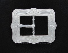 WESTERN HEADSTALL BRIDLE SADDLE BRIGHT SILVER CART BUCKLE 1/2&Prime;