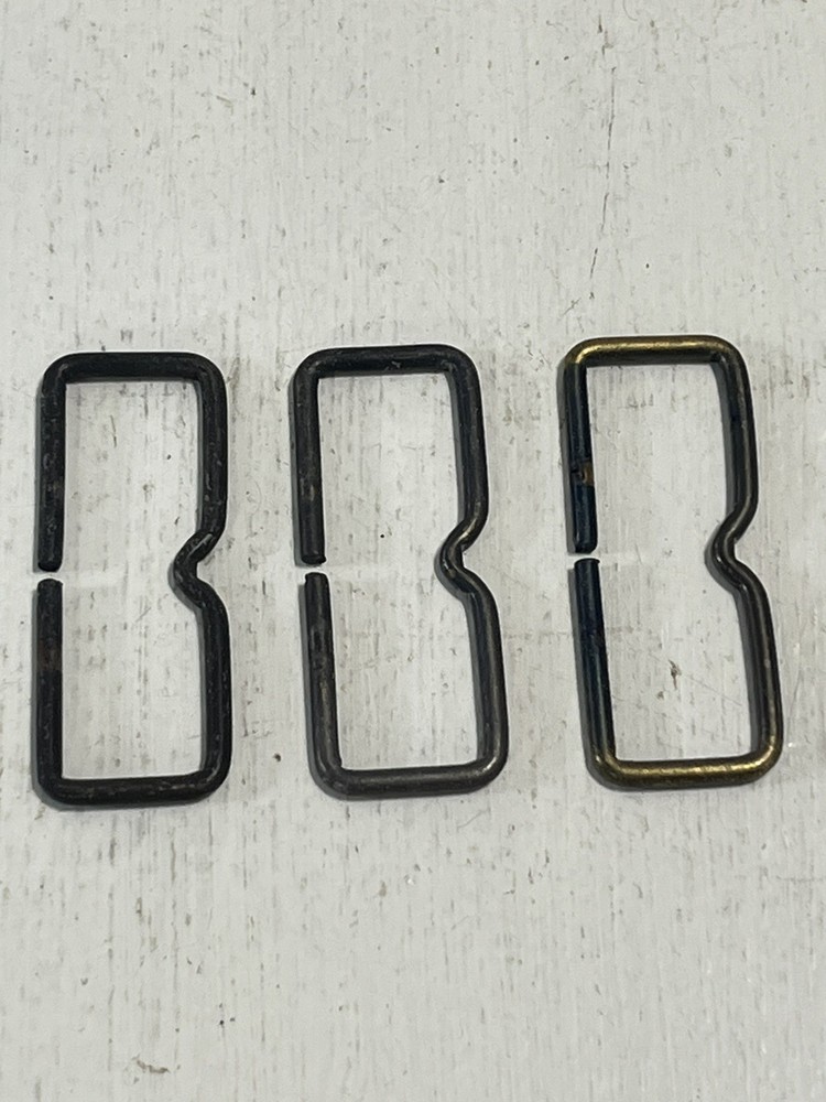 – (3) Belt Buckle Loop Replacement Steel Bronze Looking Up To 1 5/8 Belt