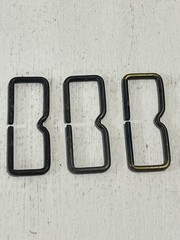 – (3) Belt Buckle Loop Replacement Steel Bronze Looking Up To 1 5/8 Belt