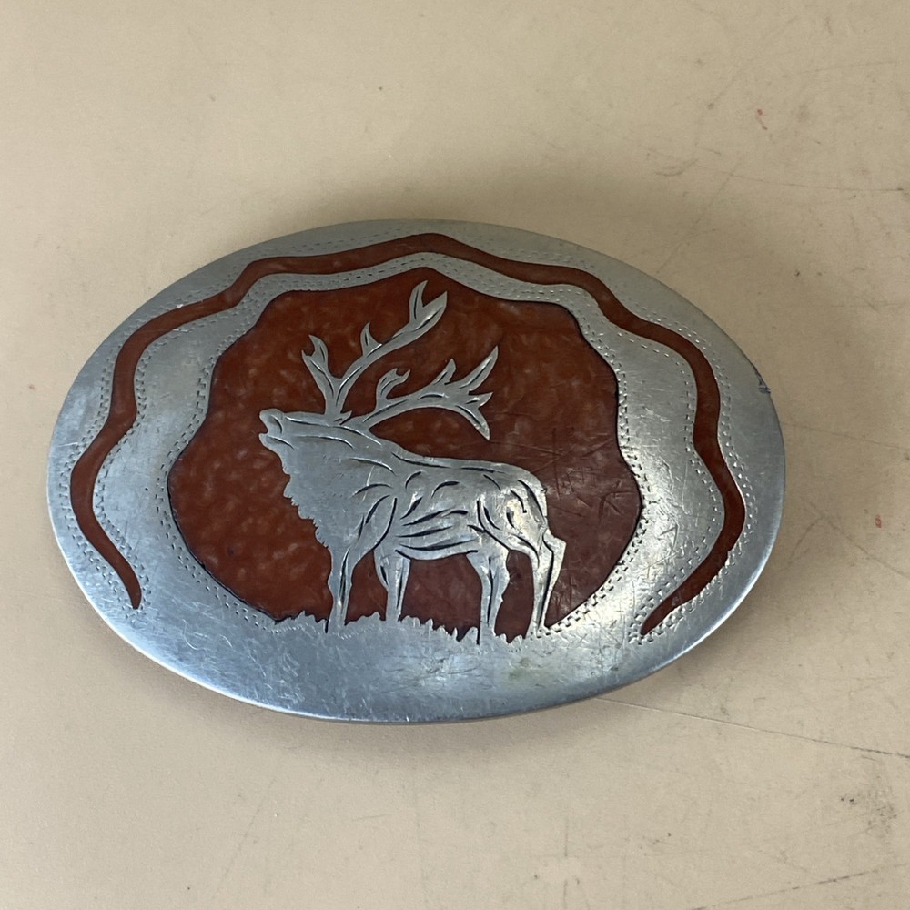 vintage HANDCRAFTED belt buckle R&B denver colorado Buck german silver WESTERN