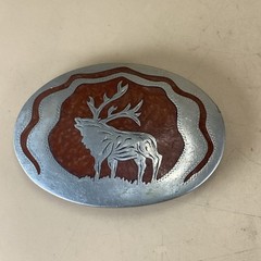 vintage HANDCRAFTED belt buckle R&B denver colorado Buck german silver WESTERN