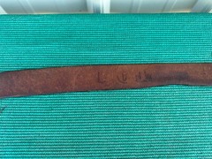 2024 Pendelton Whiskey Buckle Gold Bronze Bronco Bull Leather Belt Large 34 – 44