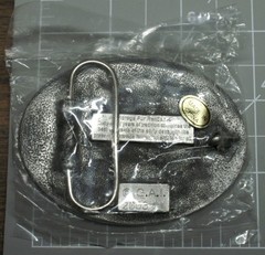 2003 Fur Rendezvous Belt Buckle Pewter Sea Otter Starfish Brand New A241