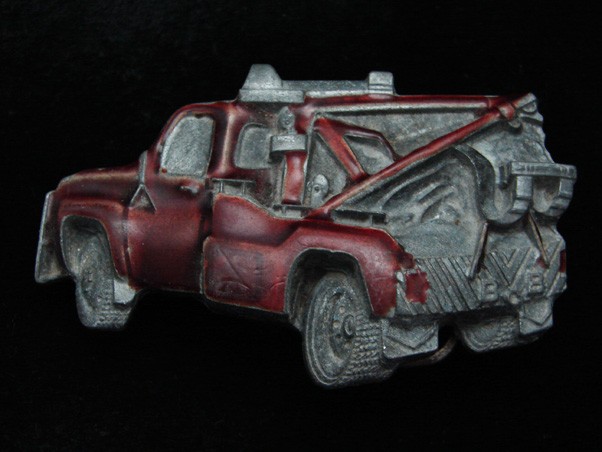 PL31120 REALLY GREAT CUT-OUT **SERVICE TOW TRUCK** PEWTERTONE BELT BUCKLE