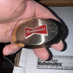 Budweiser Beer Gold Belt Buckle Vintage Rare Fast Free Shipping
