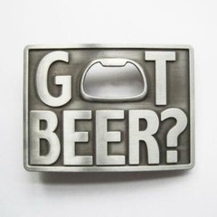 Got Beer? Beer Bottle Opener Rectangle Western Metal Novelty Belt Buckle