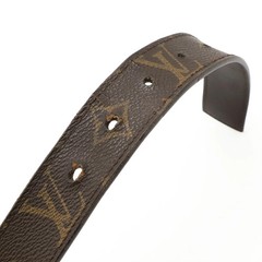 LOUIS VUITTON Monogram Suntulle Cut Belt Men&rsquo;s Men&rsquo;s Silver Hardware
