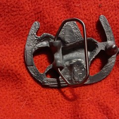 Men&rsquo;s Metal Western Horse & Horseshoe Belt Buckle Antique Finish Gray Fits 1.5in