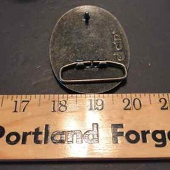 Vintage VTG Safe Driving Award Bell Systems Leather Belt Buckle Communications