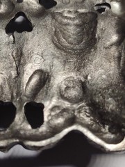 Vintage Synek Laughing Gargoyle Pewter Buckle Rare Gothic Satyrs 1970