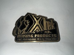 XTek Mining Products Belt Buckle DynaBuckle Limited Edition Solid Brass 1982