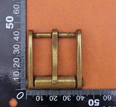Novelty Mens Retro Solid Brass Single Prong Pin Metal Roller Belt Buckle 32mm