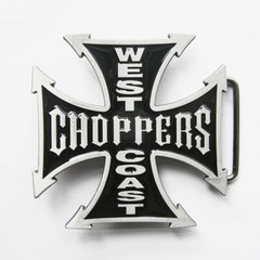 West Coast Choppers Belt Buckle Iron Cross Black