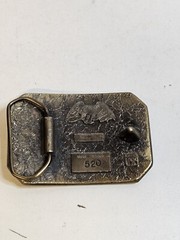 VTG Deer Hunting Belt Buckle 1976 Rectangle 3.25 By 2.25 in Number 520 Made USA