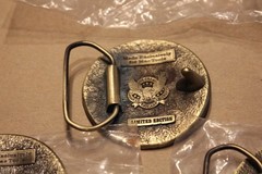 MAC Tools Round Brass Belt Buckle, Great American Buckle, Lmtd Edition, Lot of 3