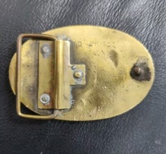SOLID BRASS BELT BUCKLE, VINTAGE