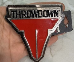 2013 Throwdown LOGO Metal MMA Boxing Belt Buckle Officially Licensed 3&Prime; by 3&Prime;