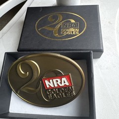 NRA National Rifle Association Golden Eagles 20 Belt Buckle NEW in Box