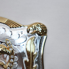 HORSE Belt Buckle RECTANGLE Horseshoe Eagles Rodeo Western LARGE