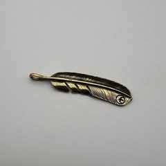 Retro Copper Feather Charm Keychain Decoration Embellishment lot