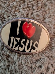 I Love Jesus Belt Buckle, Jesus, Jesus Belt Buckle, Jesus Loves Me Belt Buckle