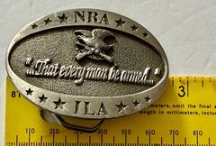 Vintage NRA Belt Buckle That Every Man Be Armed ILA made in the USA