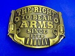 The Right to Bear Arms Since 1789 USA Gun Rights Commemorative Belt Buckle