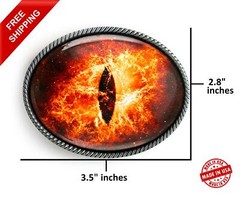 Fire Eyeball Belt Buckle – Halloween Monster Cosplay Handmade Buckle -147-E